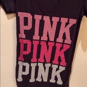Pink v neck top